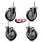 Service Caster 5 Inch Thermoplastic  Rubber Wheel Swivel 34 Inch Threaded Stem Caster Set 2 Brakes SCC SCC-TS20S514-TPRB-34212-2-TLB-2 - alternate 4